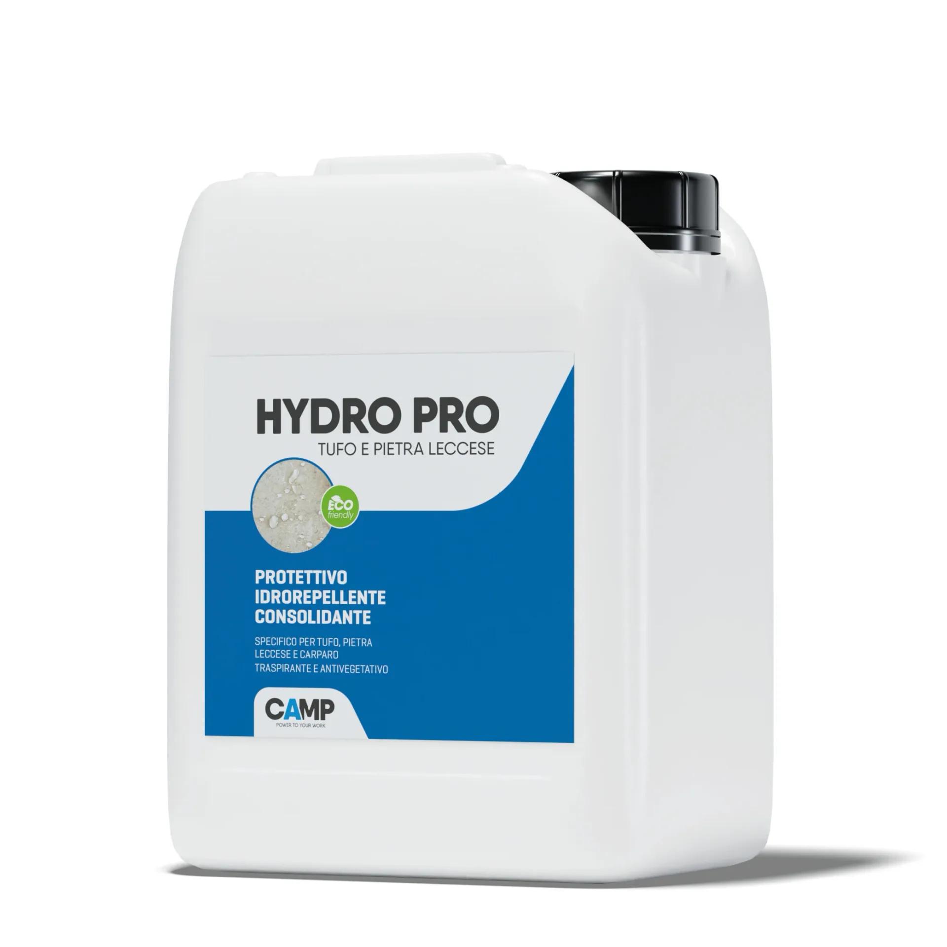CAMP Hydro Pro Eco Idrorepellente e Consolidante per Tufo e Pietra Leccese – Protettivo Antimuffa Ecologico base acqua (Tanica 5 Litri)